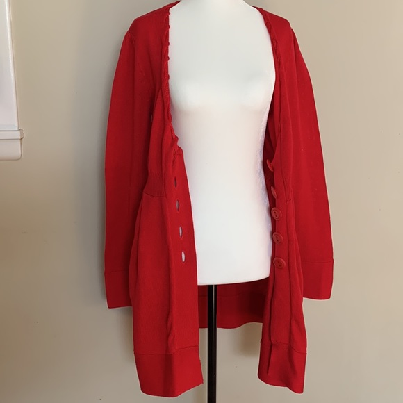 Nanette lepore red knitted cardigan - Picture 2 of 5